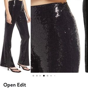 Open Edit Black Sequin Pants size small